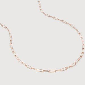 Monica Vinader Alta Textured Chain Necklace Adjustable 76cm/30' Rose Gold